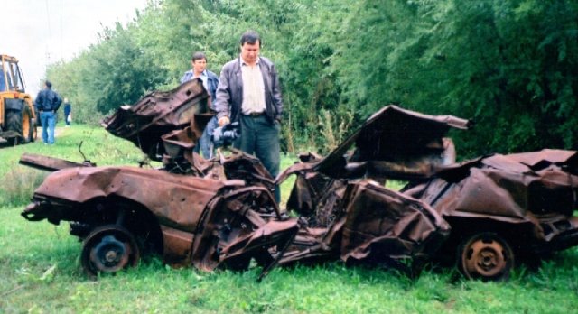 Ostatci auta ruski noovinari