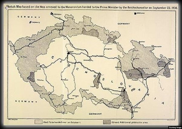 karta Cehoslovacka hitler