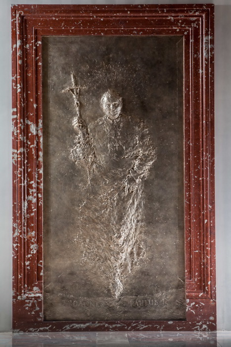 Split Papa sv. Ivan Pavao II. 2016. posrebrena bronca Nadbiskupska palaƒa u Splitu foto Z. Alabeg